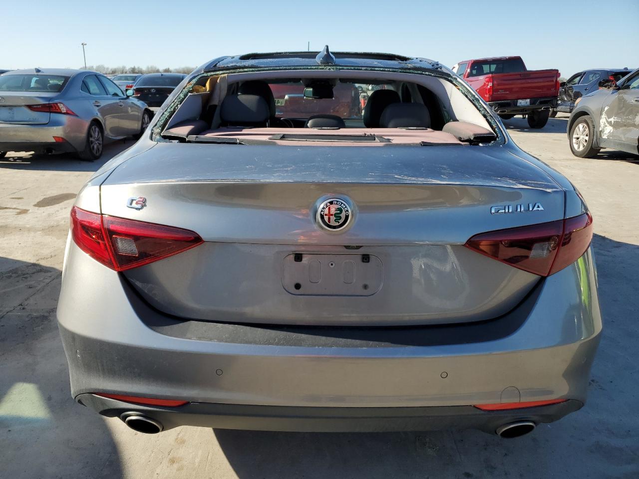 2017 Alfa Romeo Giulia VIN ZARFAECN3H7556176 Copart auction photo, rear end / hail damage thumbnail 6