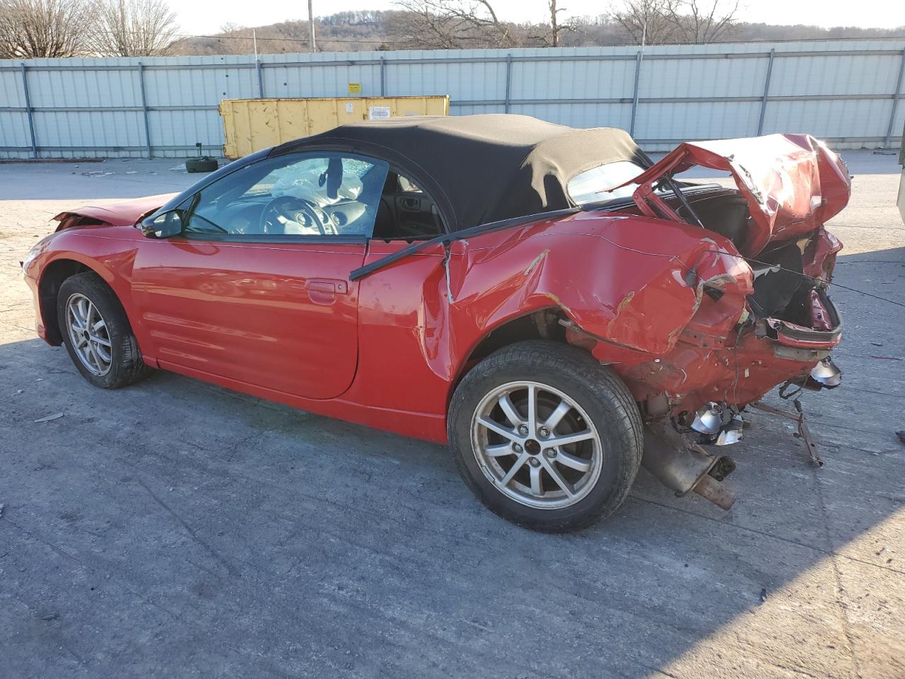 2001 Mitsubishi Eclipse VIN 4A3AE45G61E185675 Copart auction photo, front end / rear end damage thumbnail 2