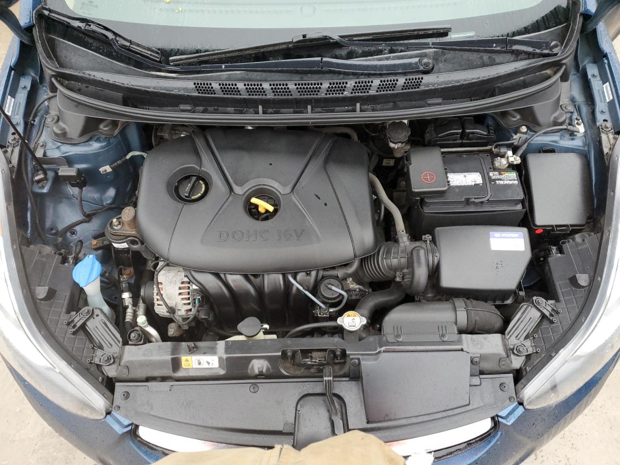 2013 Hyundai Elantra VIN KMHDH4AEXDU992332 Copart auction photo, rear end / front end damage thumbnail 11