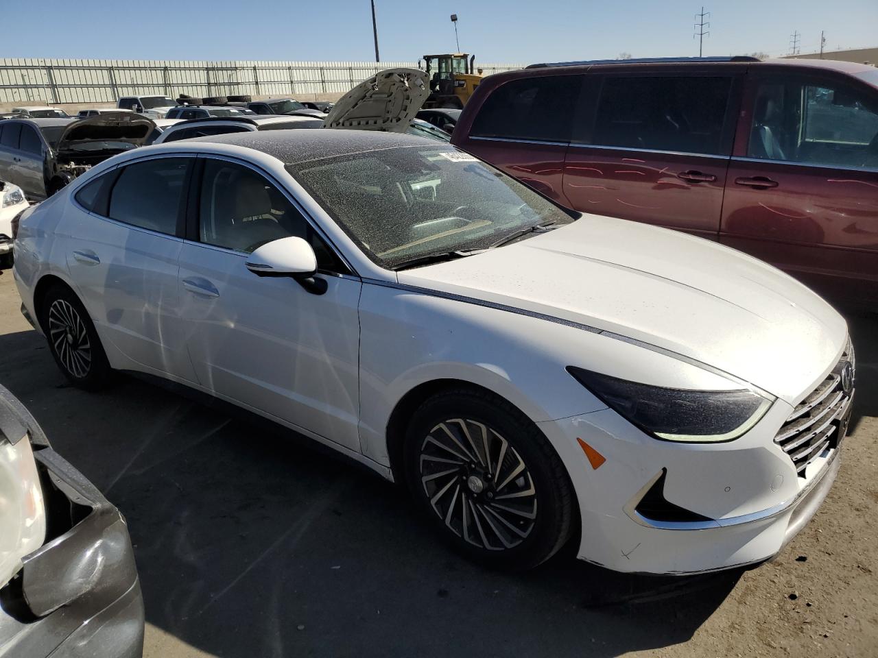 2021 Hyundai Sonata VIN KMHL54JJ2MA032201 Copart auction photo, front end damage thumbnail 4