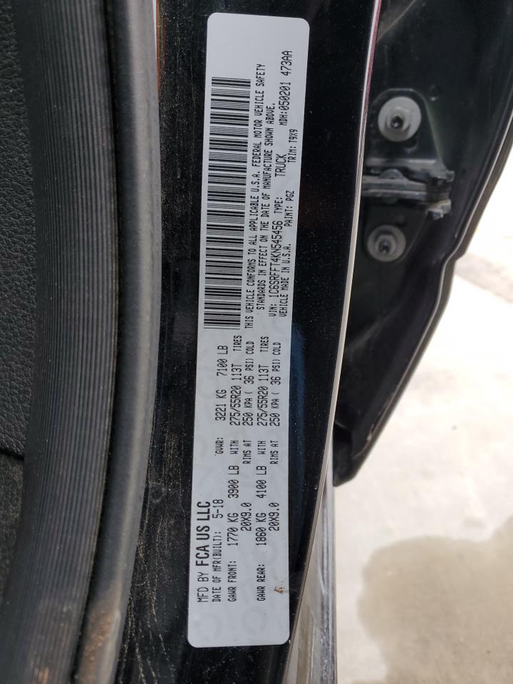 2018 RAM 1500 VIN 1C6SRFFT4KN545456 Copart auction photo, front end / side damage thumbnail 13