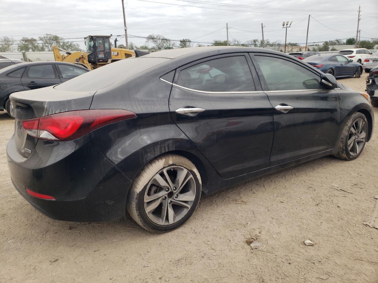 2014 Hyundai Elantra VIN 5NPDH4AE7EH496727 Copart auction photo, vandalism / minor dent/scratches damage thumbnail 3