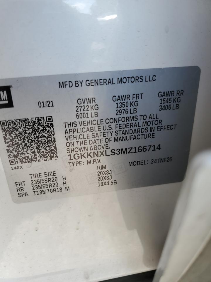 2021 GMC Acadia VIN 1GKKNXLS3MZ166714 Copart auction photo, all over / undercarriage damage thumbnail 15