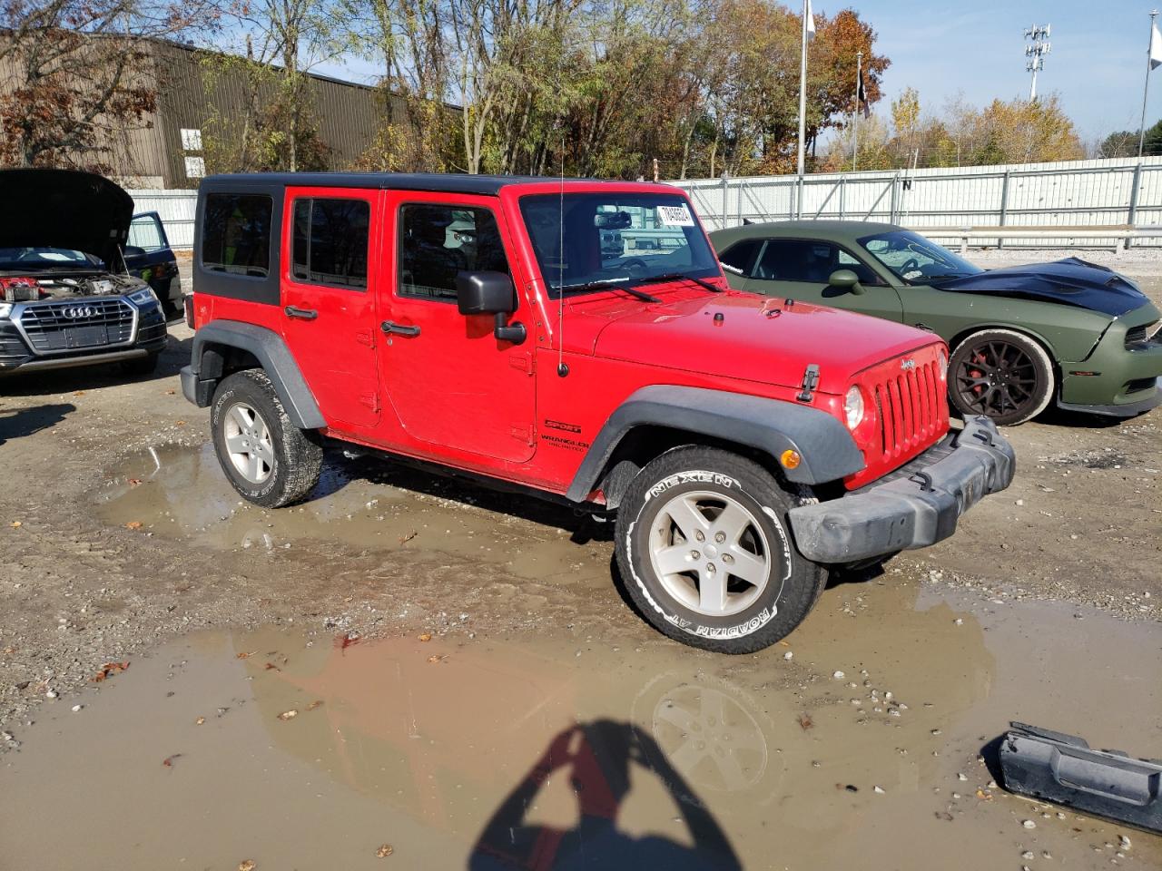 2016 Jeep Wrangler VIN 1C4BJWDGXGL203924 Copart auction photo, side / minor dent/scratches damage thumbnail 4