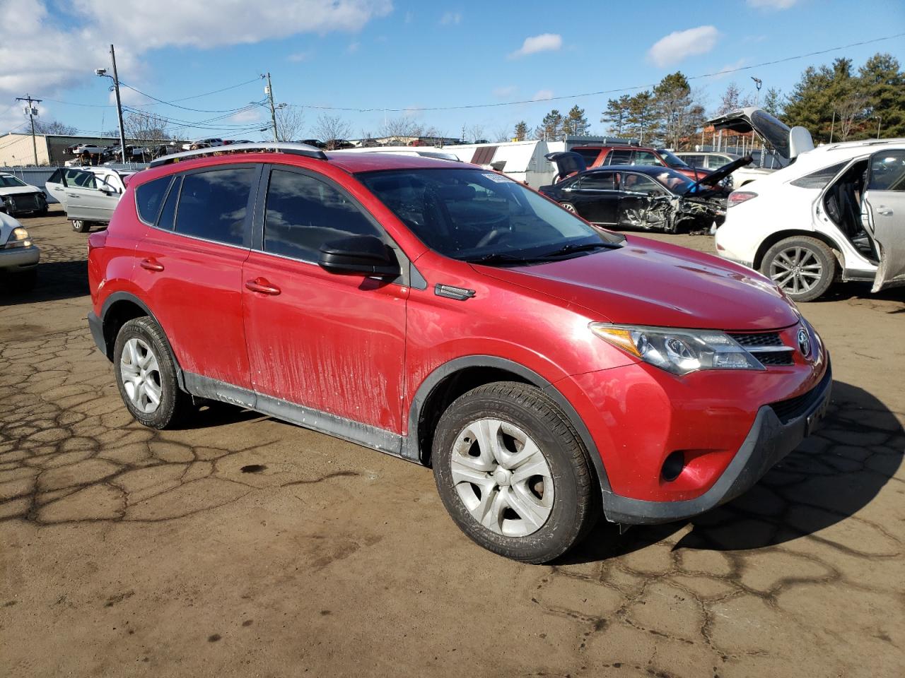 2014 Toyota RAV 4 VIN JTMBFREV5ED053986 Copart auction photo, side damage thumbnail 4