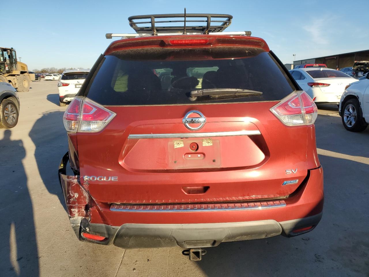 2014 Nissan Rogue VIN 5N1AT2MT6EC860644 Copart auction photo, front end / rear end damage thumbnail 6