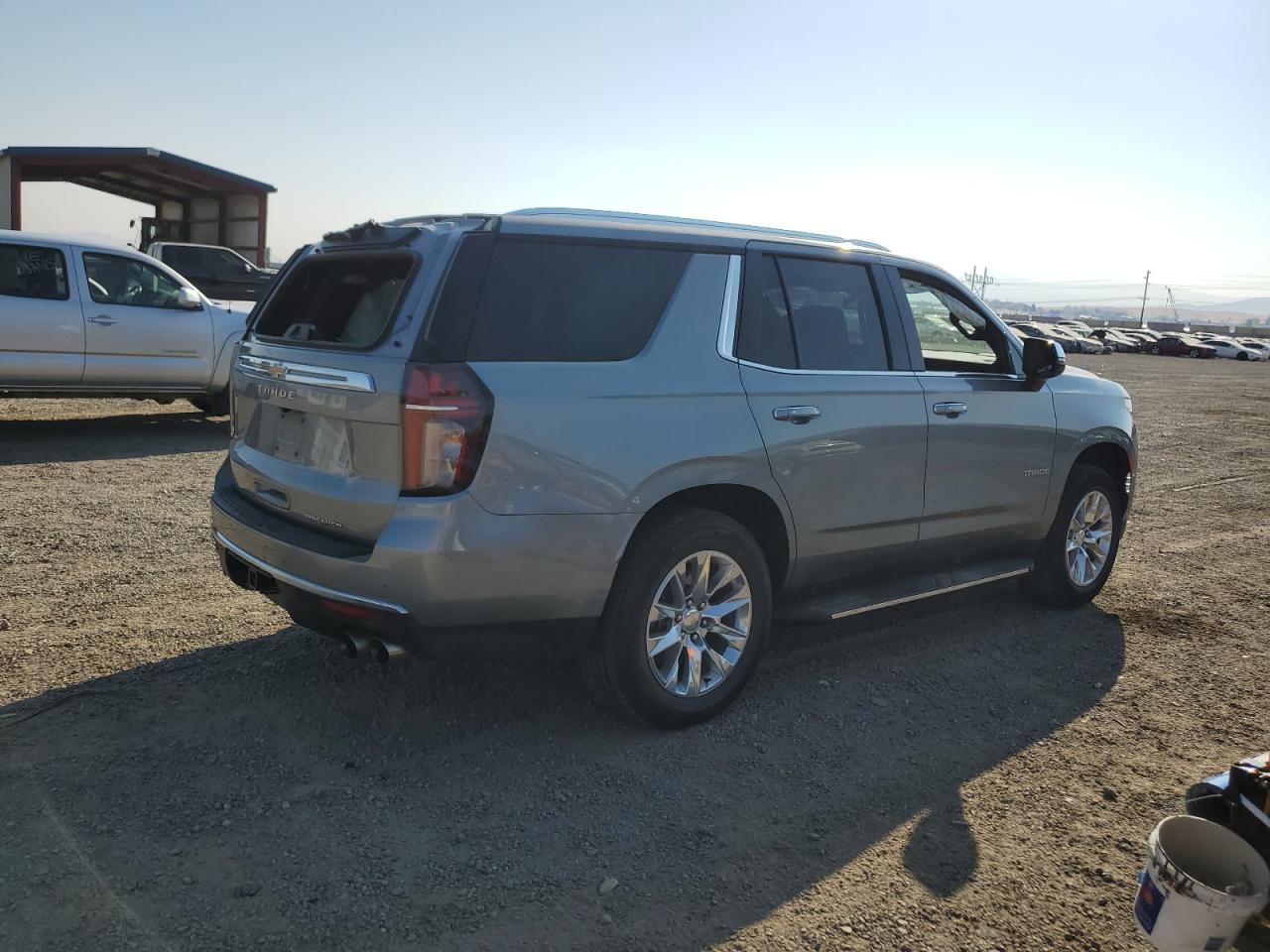 2023 Chevrolet Tahoe VIN 1GNSCSKDXPR341740 Copart auction photo, side / rear end damage thumbnail 3