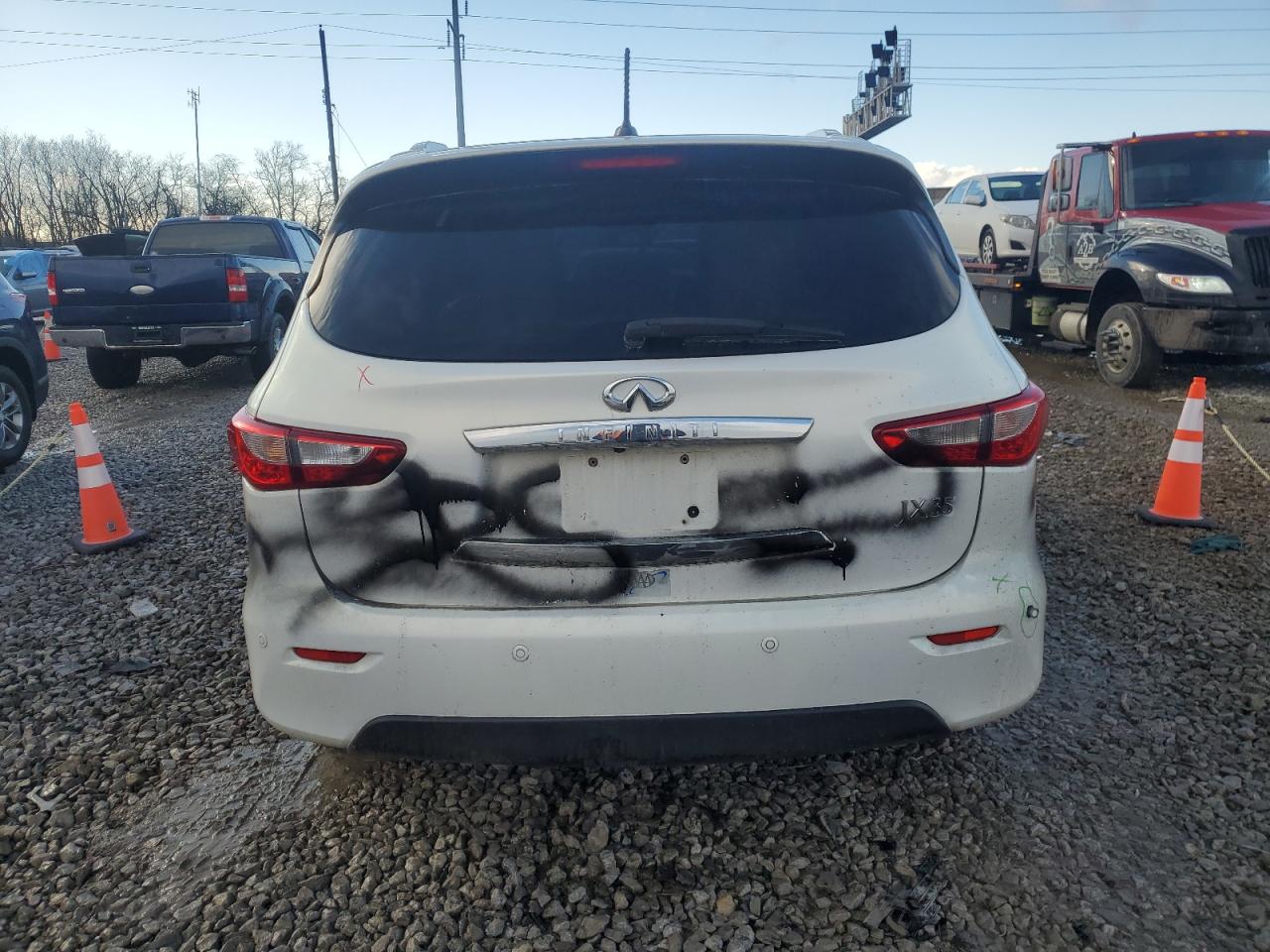 2013 Infiniti JX VIN 5N1AL0MMXDC306535 Copart auction photo, vandalism damage thumbnail 6