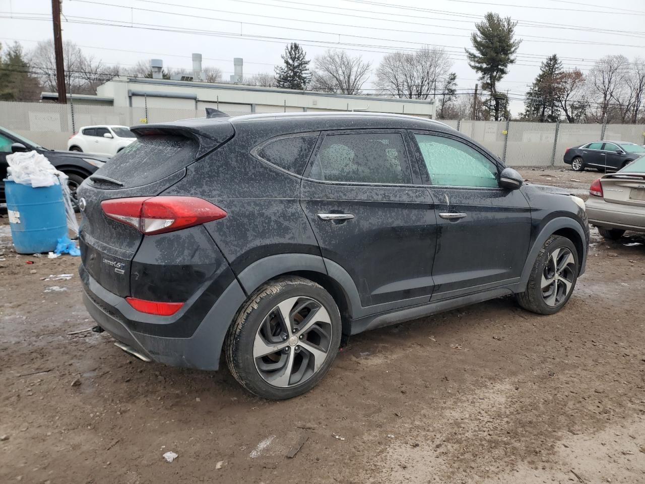 2016 Hyundai Tucson VIN KM8J3CA26GU046492 Copart auction photo, side / rear end damage thumbnail 3