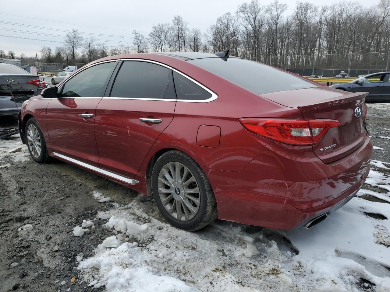 2015 Hyundai Sonata VIN 5NPE34AF9FH049586 Copart auction photo, front end damage thumbnail 2