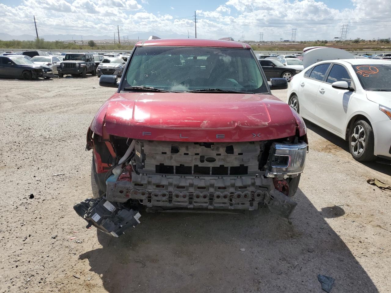 2018 Ford Flex VIN 2FMGK5C81JBA15075 Copart auction photo, front end / frame damage damage thumbnail 5