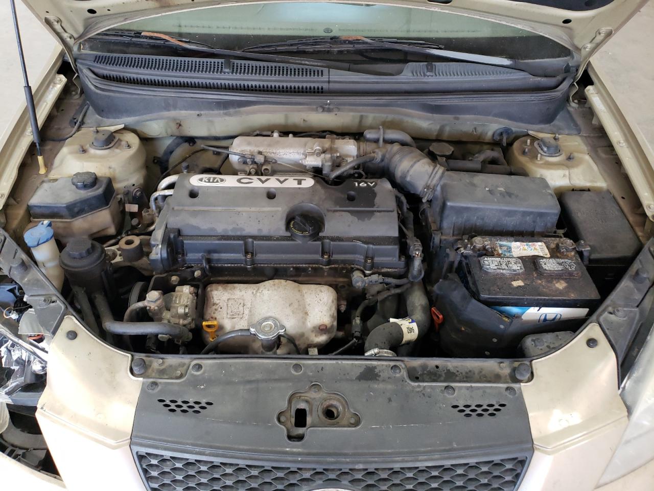 2009 KIA Rio VIN KNADE223596508848 Copart auction photo, side / mechanical damage thumbnail 11