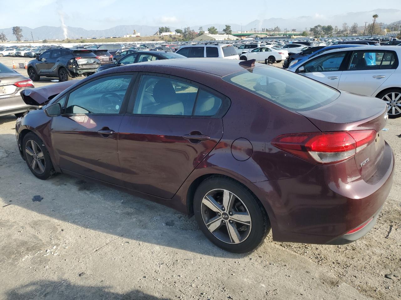 2018 KIA Forte VIN 3KPFL4A76JE242837 Copart auction photo, front end damage thumbnail 2