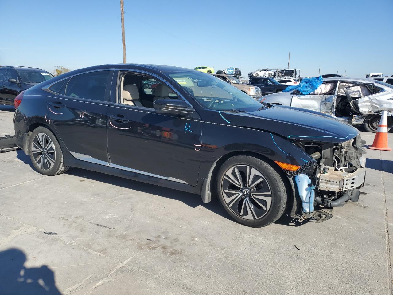2016 Honda Civic VIN 19XFC1F39GE021374 Copart auction photo, front end damage thumbnail 4