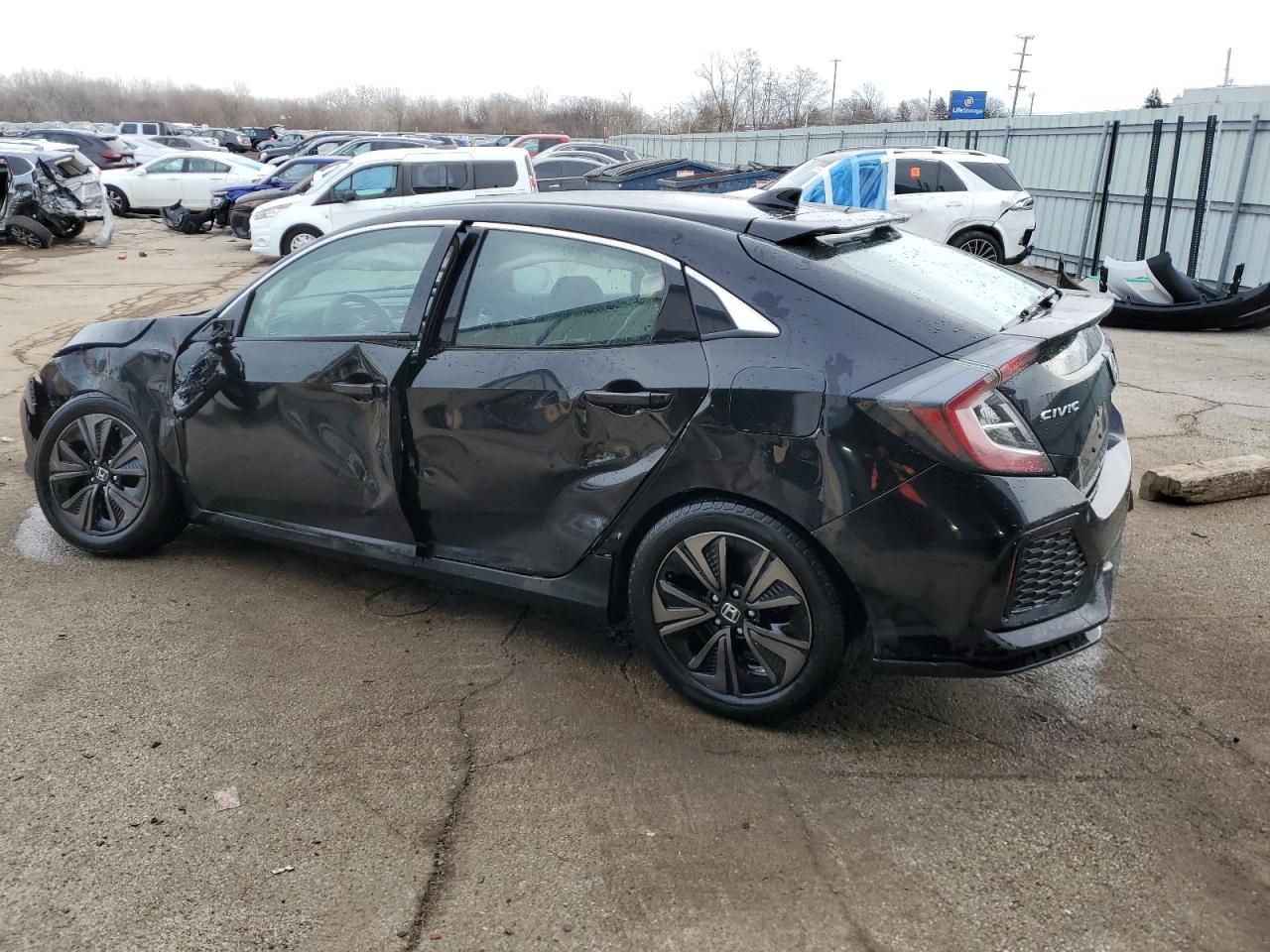 2018 Honda Civic VIN SHHFK7H50JU233343 Copart auction photo, side / front end damage thumbnail 2