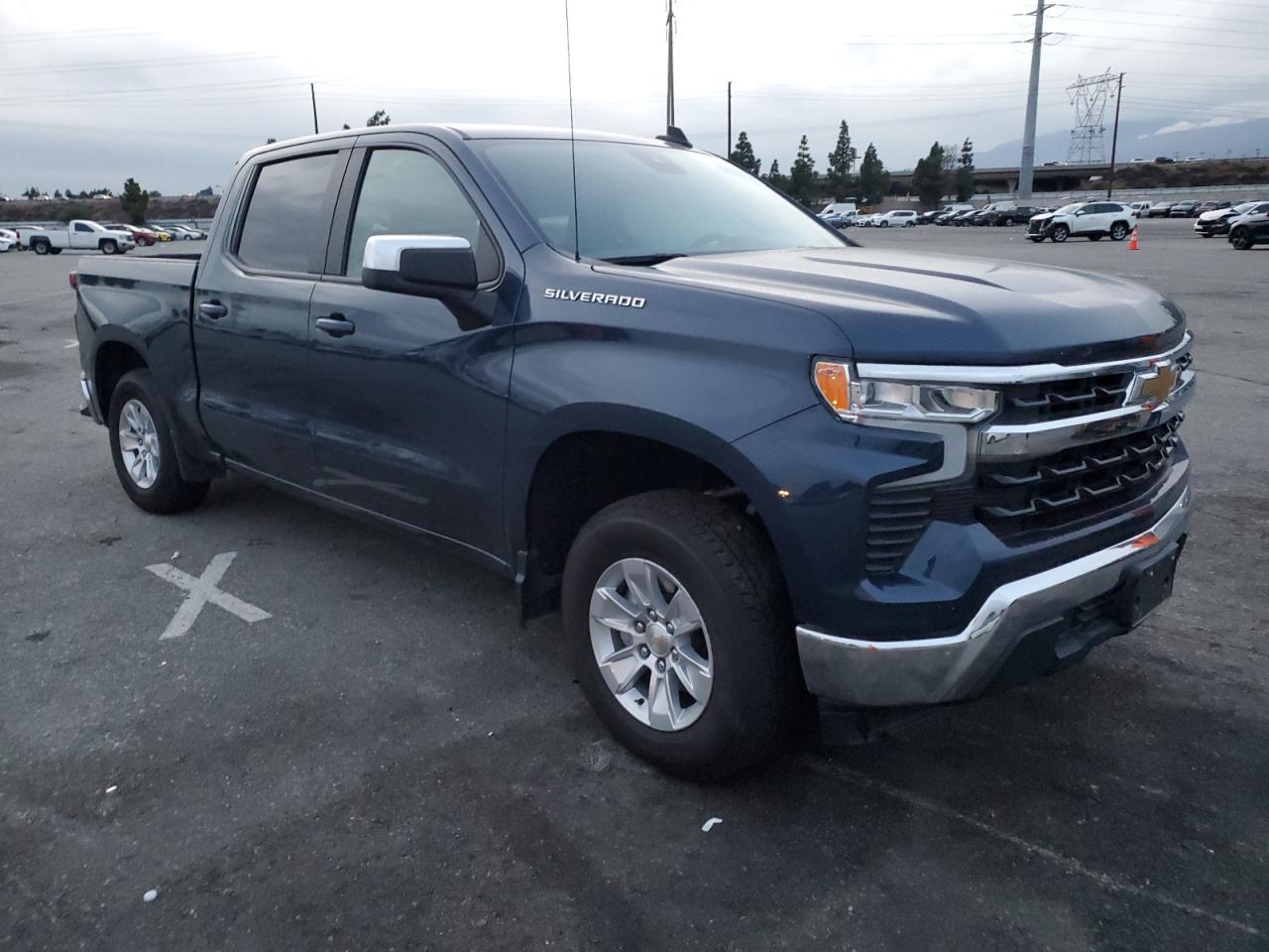 2022 Chevrolet Silverado VIN 1GCPACEK5NZ630252 Copart auction photo, side damage thumbnail 4