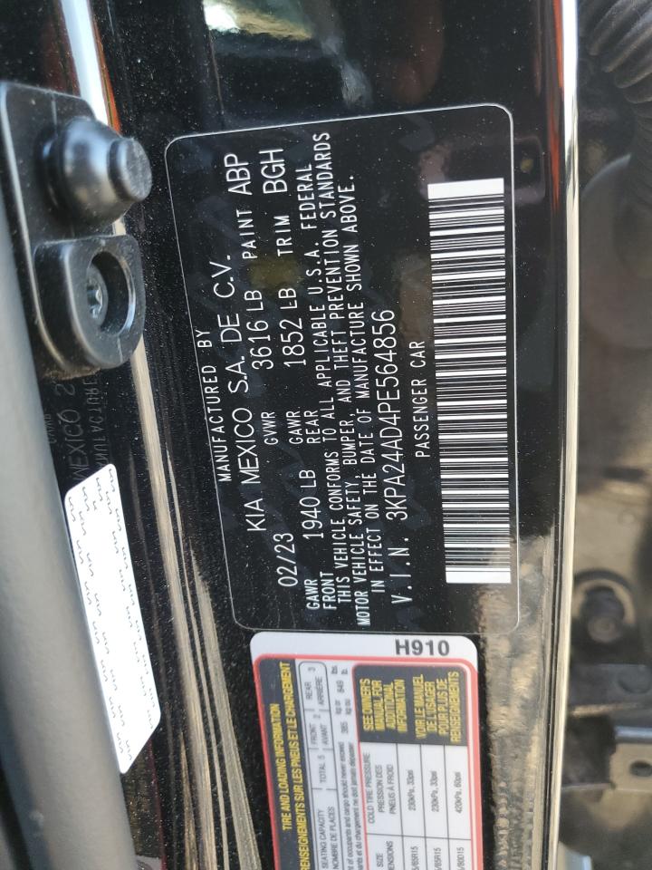 2023 KIA Rio VIN 3KPA24AD4PE564856 Copart auction photo, rear end damage thumbnail 12