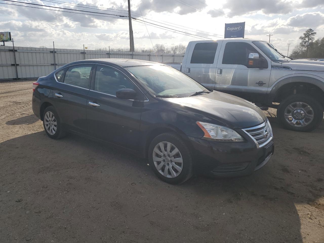 2014 Nissan Sentra VIN 3N1AB7AP8EY265154 Copart auction photo, front end / side damage thumbnail 4