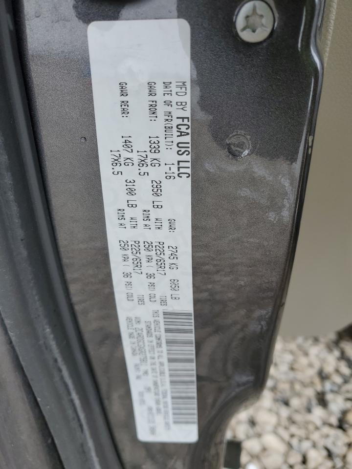 2016 Dodge Caravan VIN 2C4RDGCGXGR275811 Copart auction photo, front end / side damage thumbnail 15