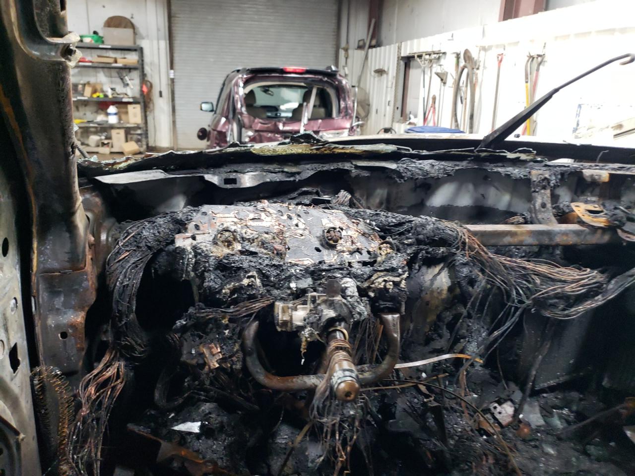 2001 Ford F-150 VIN 1FTRW08W91KD54586 Copart auction photo, burn - interior damage thumbnail 9