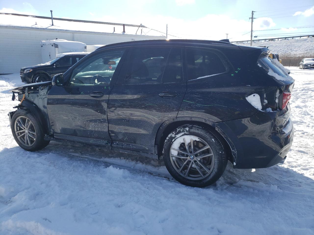 2019 BMW X3 VIN 5UXTR9C5XKLE17451 Copart auction photo, front end / rear end damage thumbnail 2