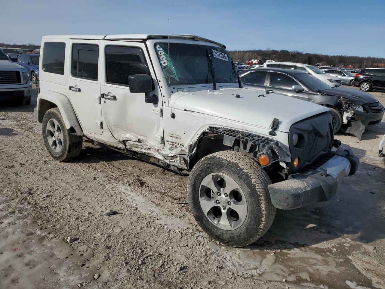2017 Jeep Wrangler VIN 1C4BJWEG7HL537067 Copart auction photo, all over damage thumbnail 4