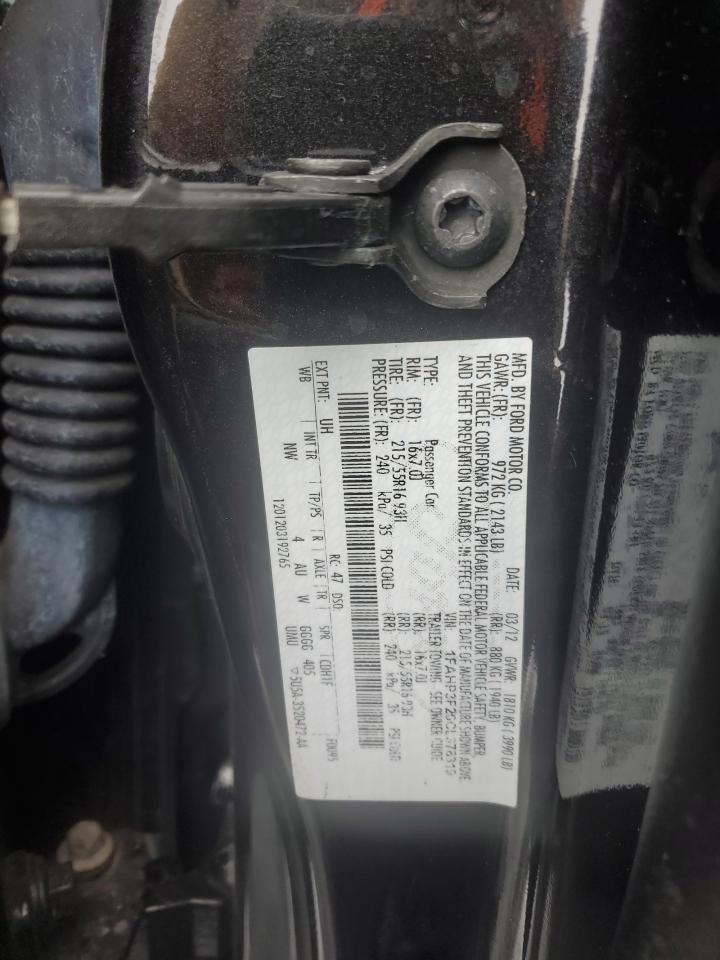 2012 Ford Focus VIN 1FAHP3F20CL378319 Copart auction photo, front end / side damage thumbnail 15