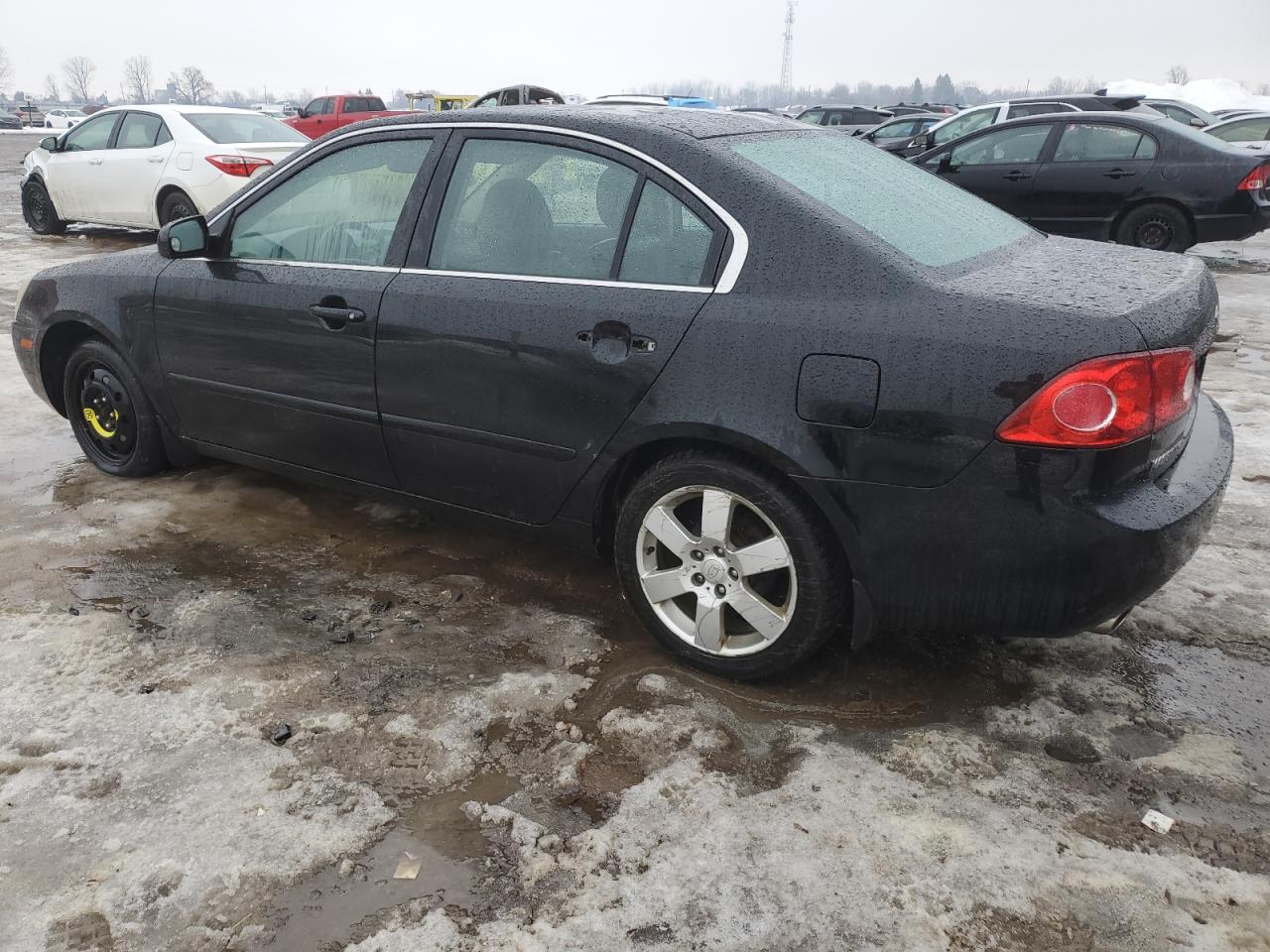 2008 KIA Optima VIN KNAGE124785204845 Copart auction photo, side damage thumbnail 2