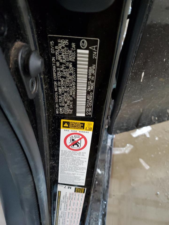 2015 Lexus CT VIN JTHKD5BH5F2250777 Copart auction photo, front end / mechanical damage thumbnail 12