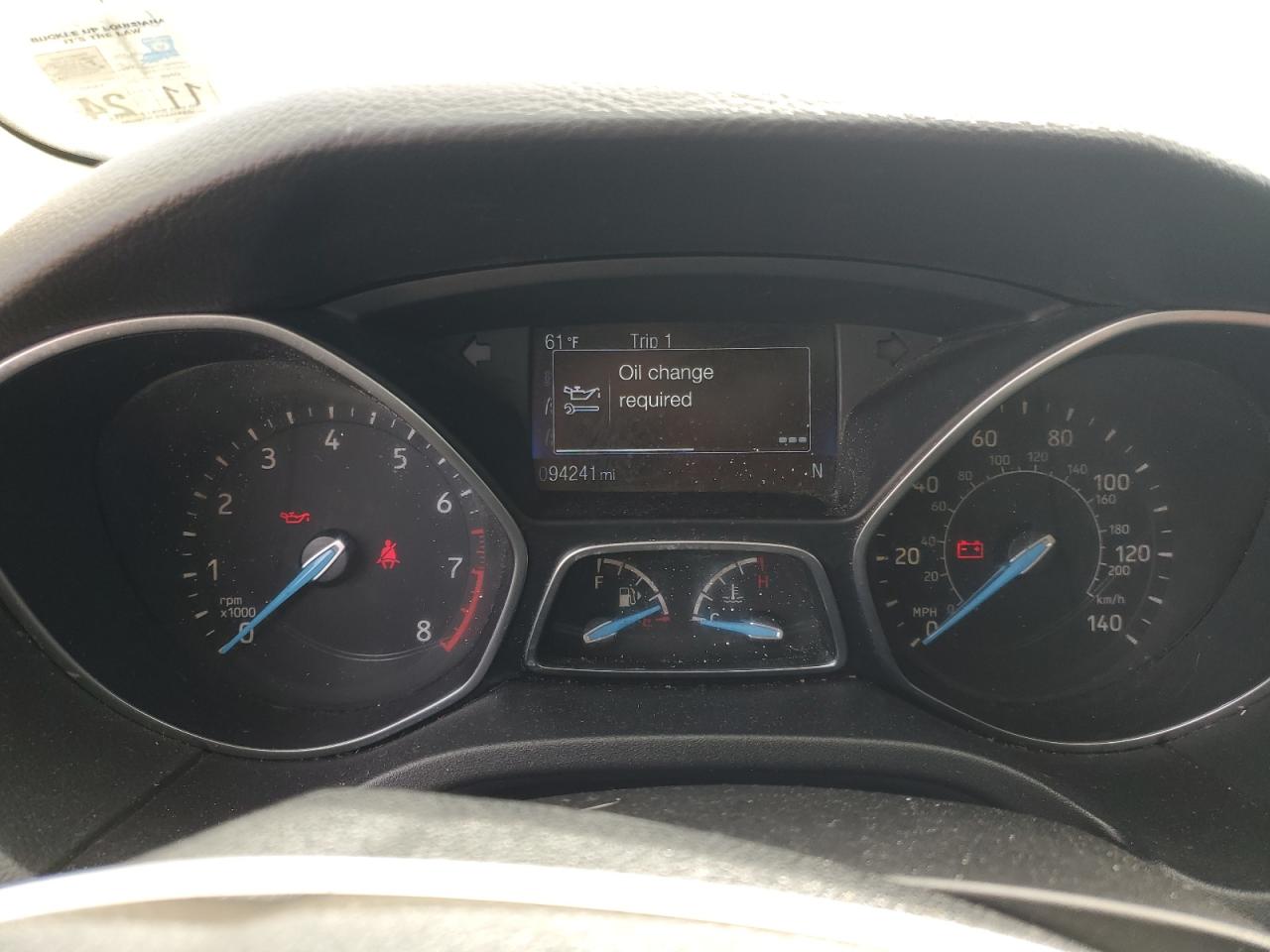 2015 Ford Focus VIN 1FADP3F24FL299612 Copart auction photo, undercarriage damage thumbnail 9