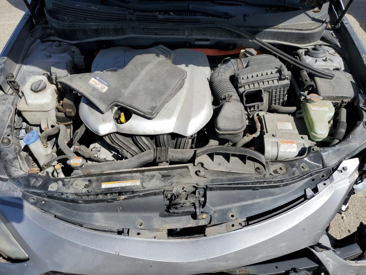 2011 Hyundai Sonata VIN KMHEC4A47BA005744 Copart auction photo, front end / rear end damage thumbnail 11