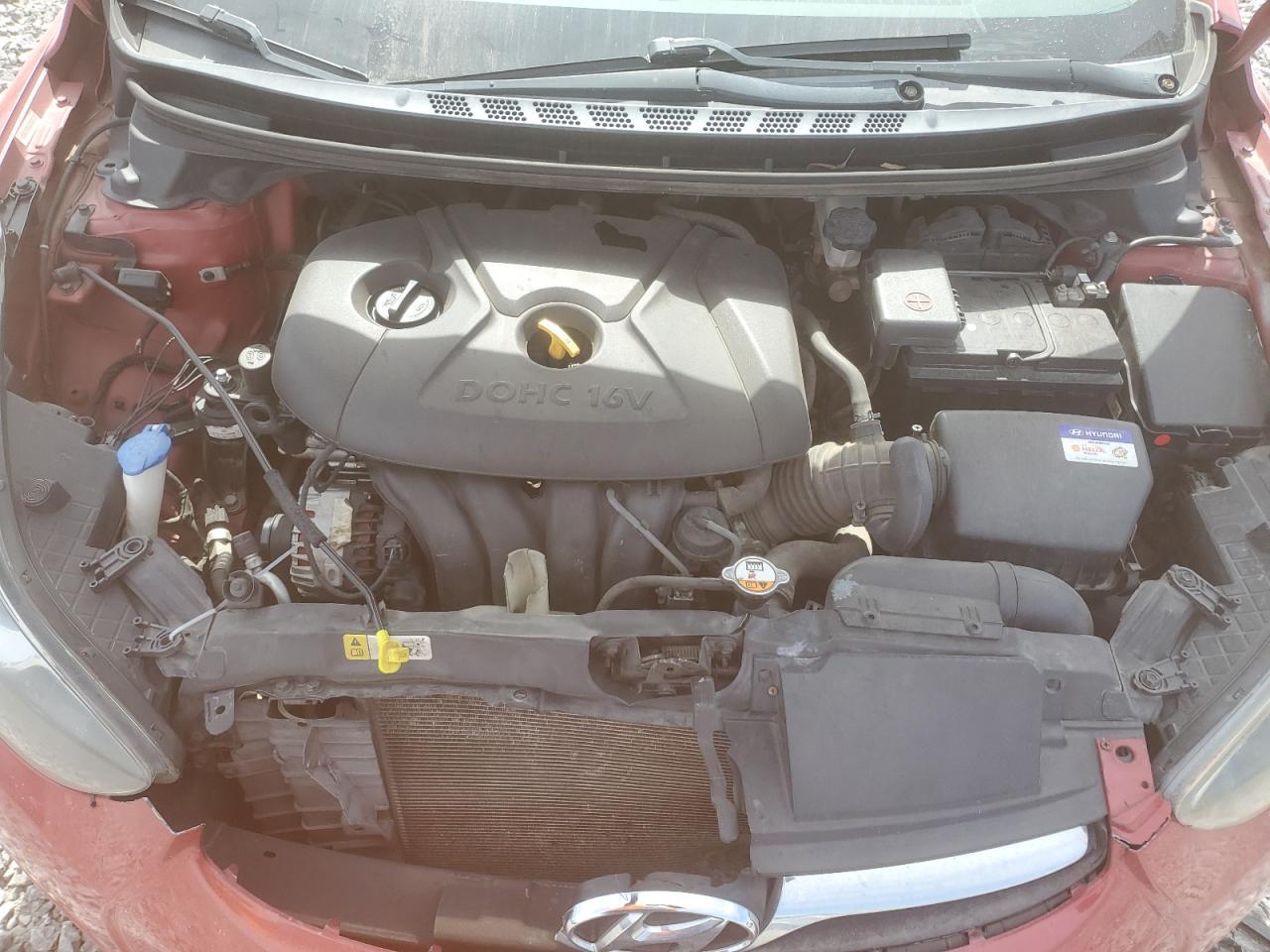 2013 Hyundai Elantra VIN KMHDH4AE6DU939885 Copart auction photo, rear end damage thumbnail 12