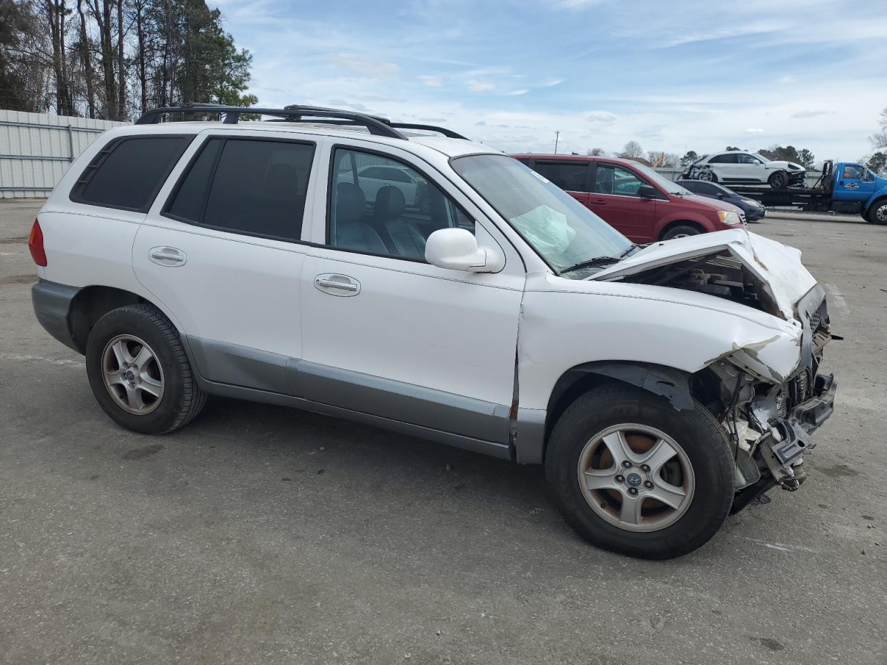 2003 Hyundai Santa Fe VIN KM8SC13D63U476427 Copart auction photo, front end damage thumbnail 4