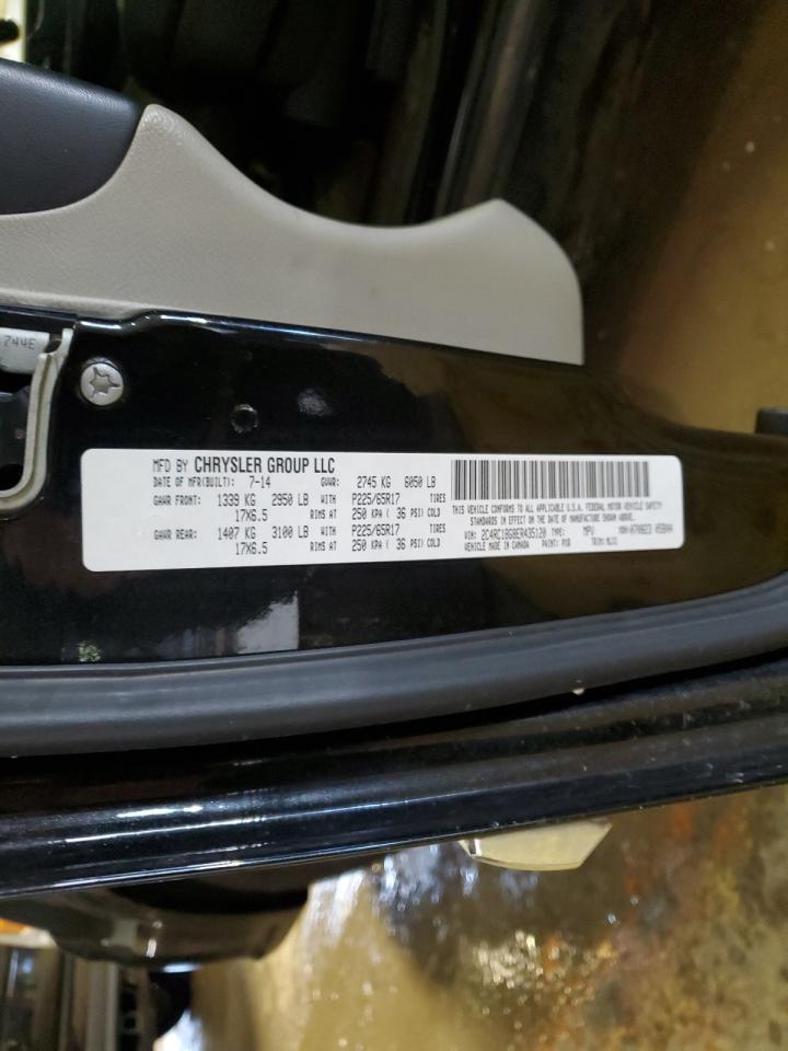 2014 Chrysler Town & Country VIN 2C4RC1BG8ER435120 Copart auction photo, rear end / mechanical damage thumbnail 13