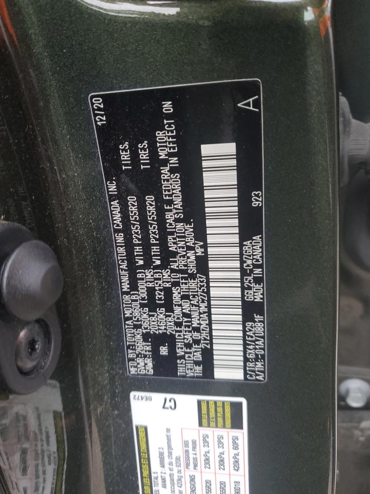 2021 Lexus RX VIN 2T2HZMDA1MC275337 Copart auction photo, minor dent/scratches damage thumbnail 15