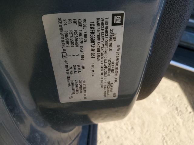 2007 GMC Yukon VIN 1GKFK66807J191061 Copart auction photo, front end damage thumbnail 13