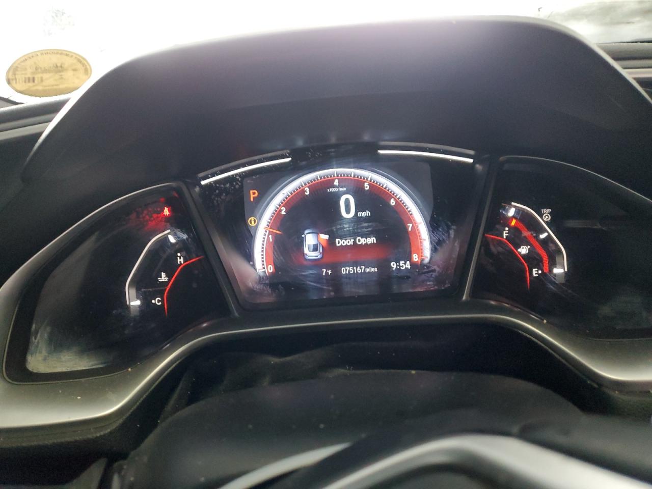 2019 Honda Civic VIN 2HGFC4B80KH302562 Copart auction photo, side damage thumbnail 9