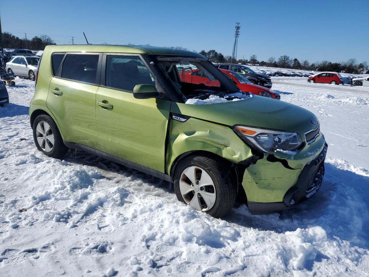 2016 KIA Soul VIN KNDJN2A27G7823849 Copart auction photo, all over damage thumbnail 4