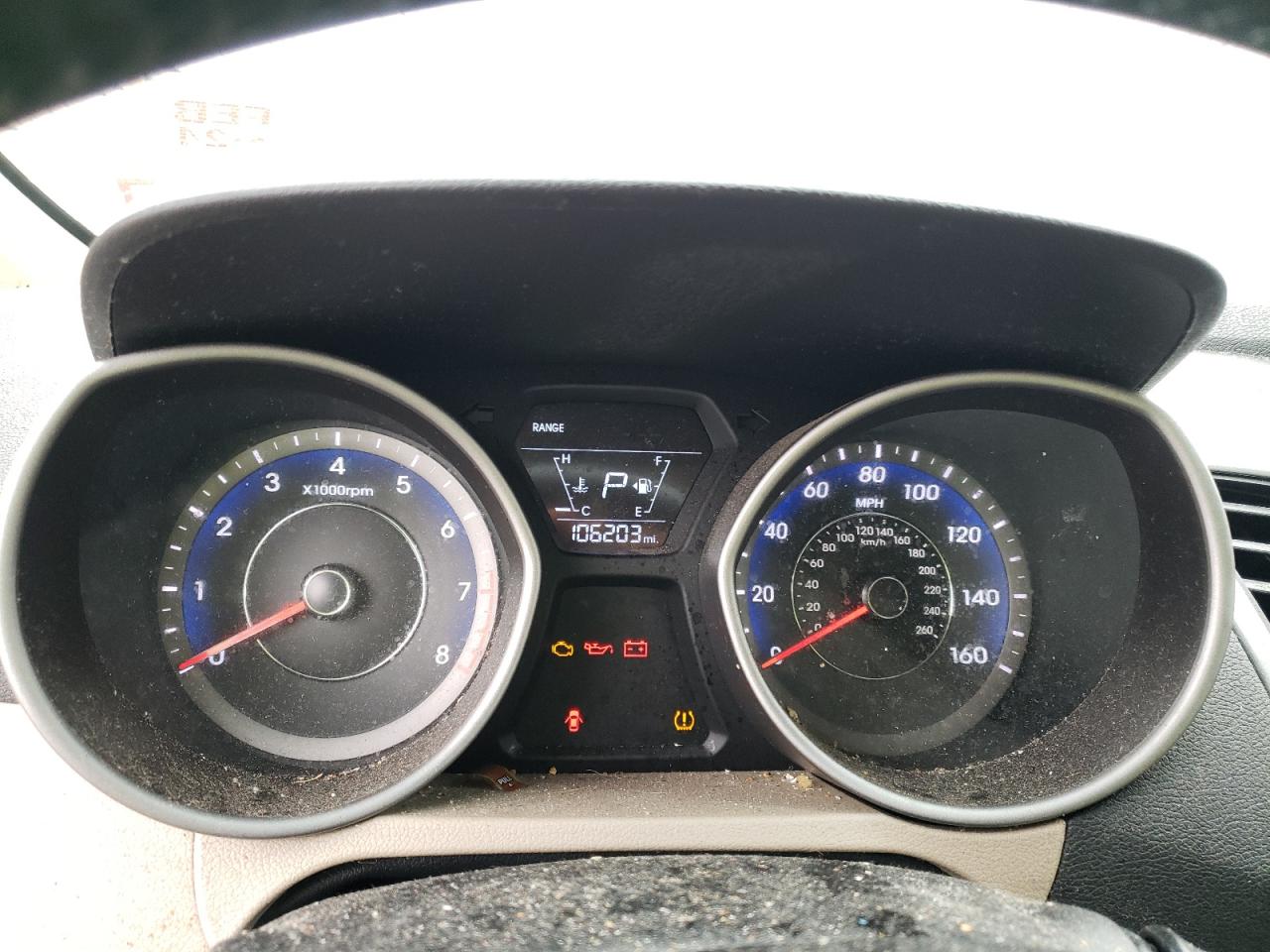 2014 Hyundai Elantra VIN KMHDH4AE0EU059346 Copart auction photo, rear end / front end damage thumbnail 9