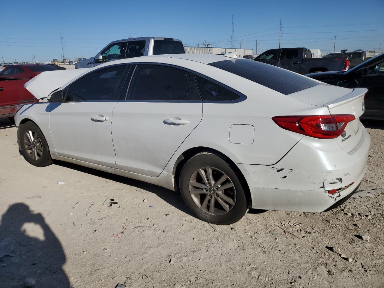2016 Hyundai Sonata VIN 5NPE24AF7GH356565 Copart auction photo, front end / rear end damage thumbnail 2