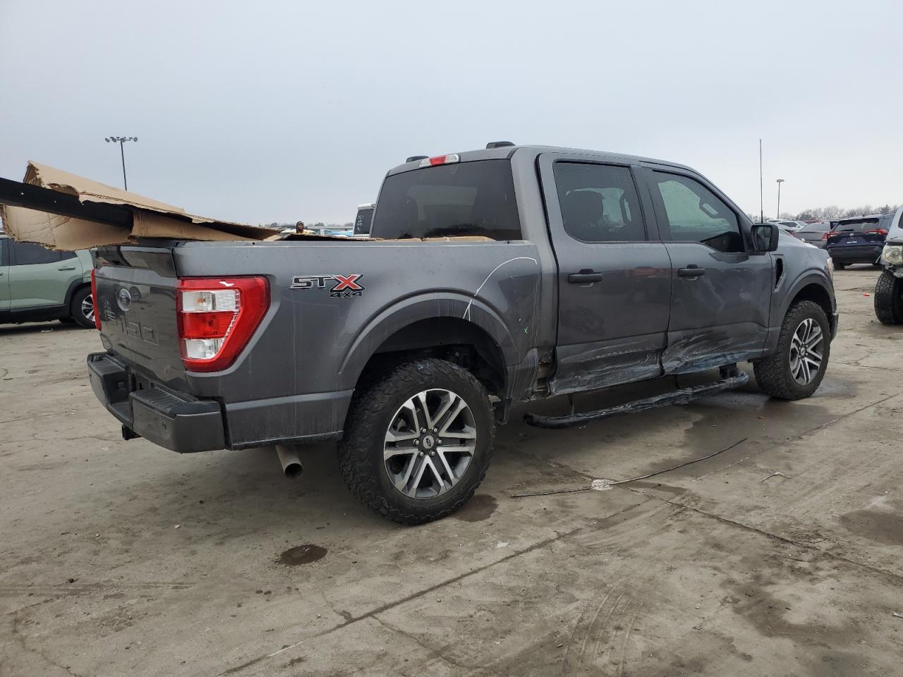 2021 Ford F-150 VIN 1FTFW1E58MFB93326 Copart auction photo, side / hail damage thumbnail 3