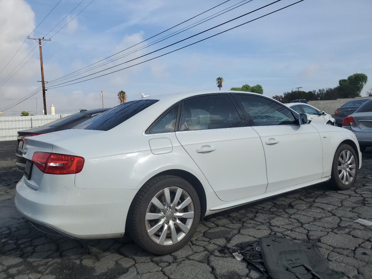 2015 Audi A4 VIN WAUAFAFL0FN017402 Copart auction photo, side damage thumbnail 3