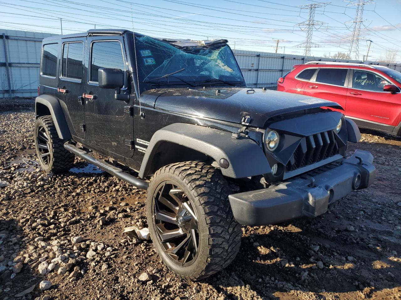 2016 Jeep Wrangler VIN 1C4BJWDG9GL140038 Copart auction photo, top/roof / side damage thumbnail 4