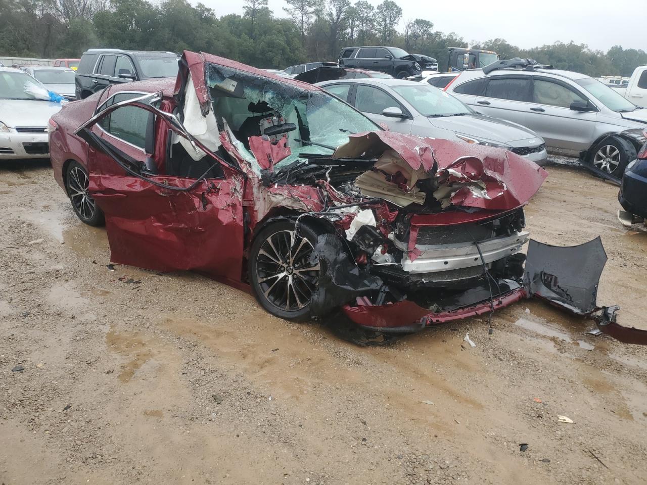 2018 Toyota Camry VIN 4T1B11HK9JU600541 Copart auction photo, side / front end damage thumbnail 4