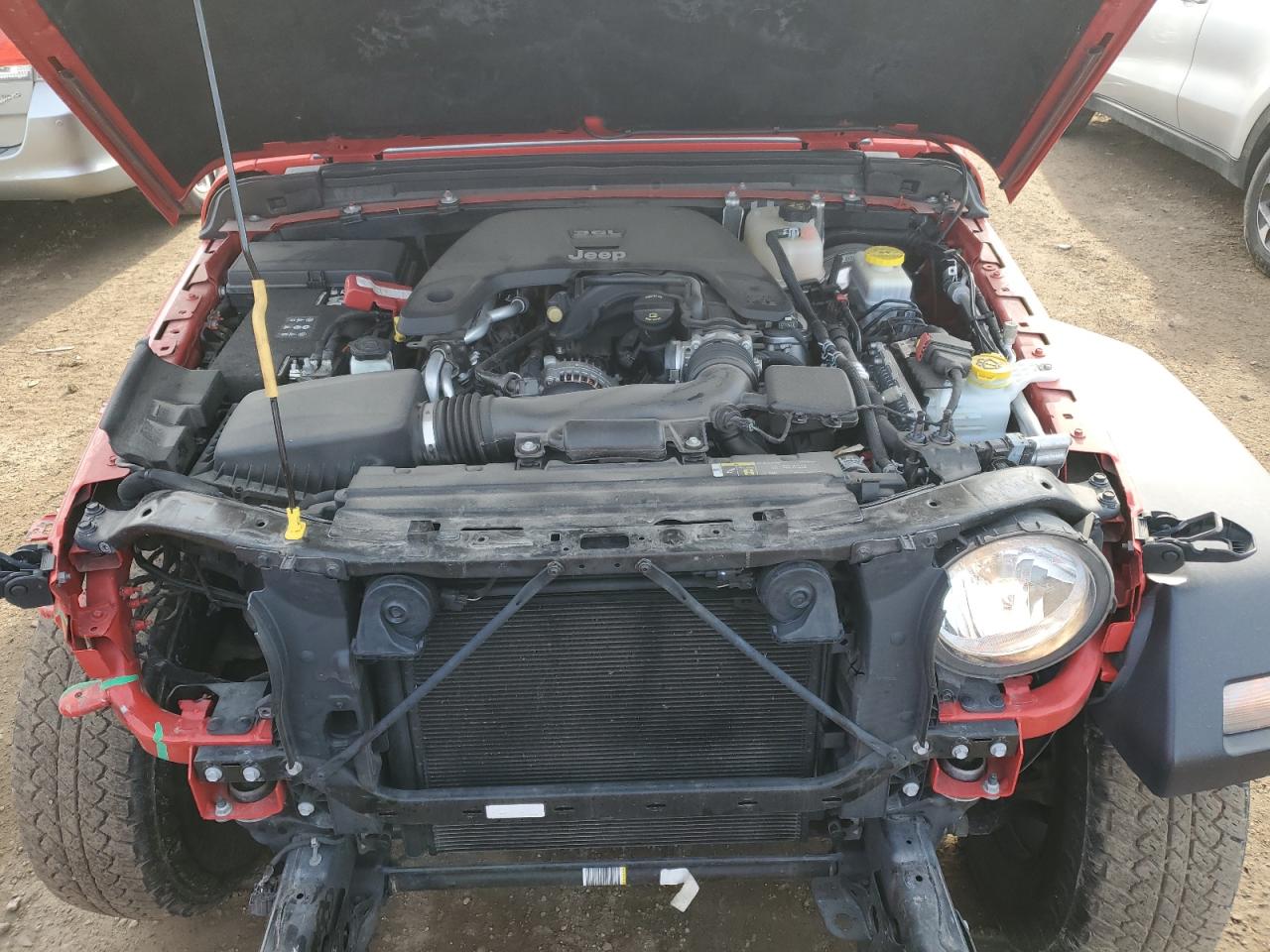 2019 Jeep Wrangler VIN 1C4HJXDG4KW573404 Copart auction photo, undercarriage / front end damage thumbnail 11