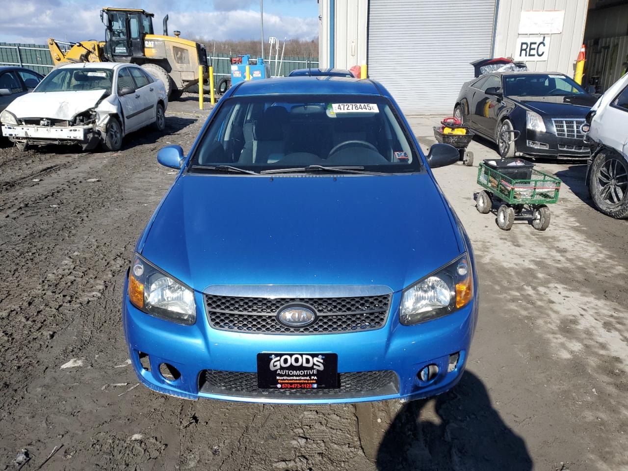 2008 KIA Spectra VIN KNAFE162685011039 Copart auction photo, side damage thumbnail 5