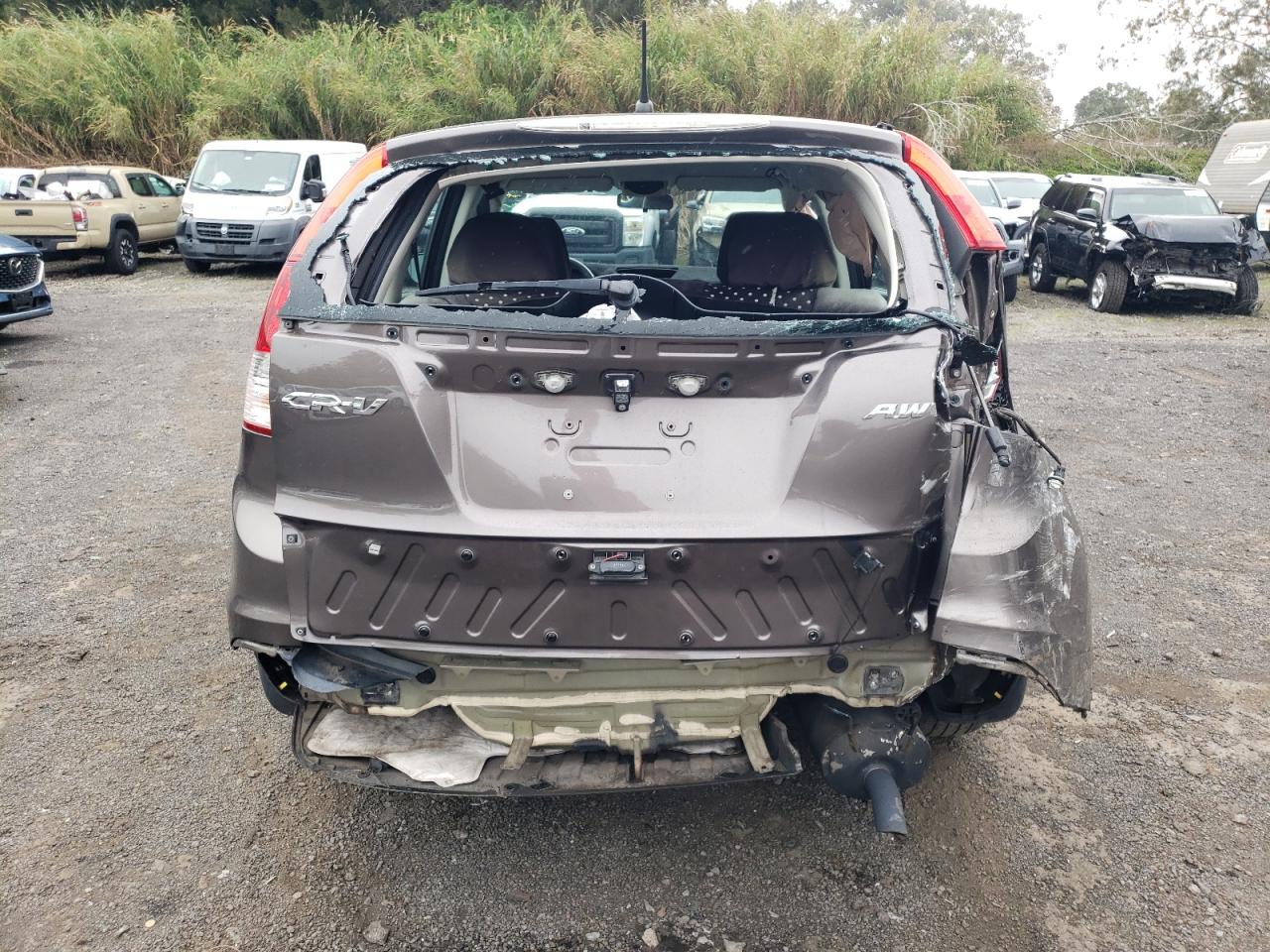 2014 Honda CR-V VIN 2HKRM4H36EH653539 Copart auction photo, rear end damage thumbnail 6