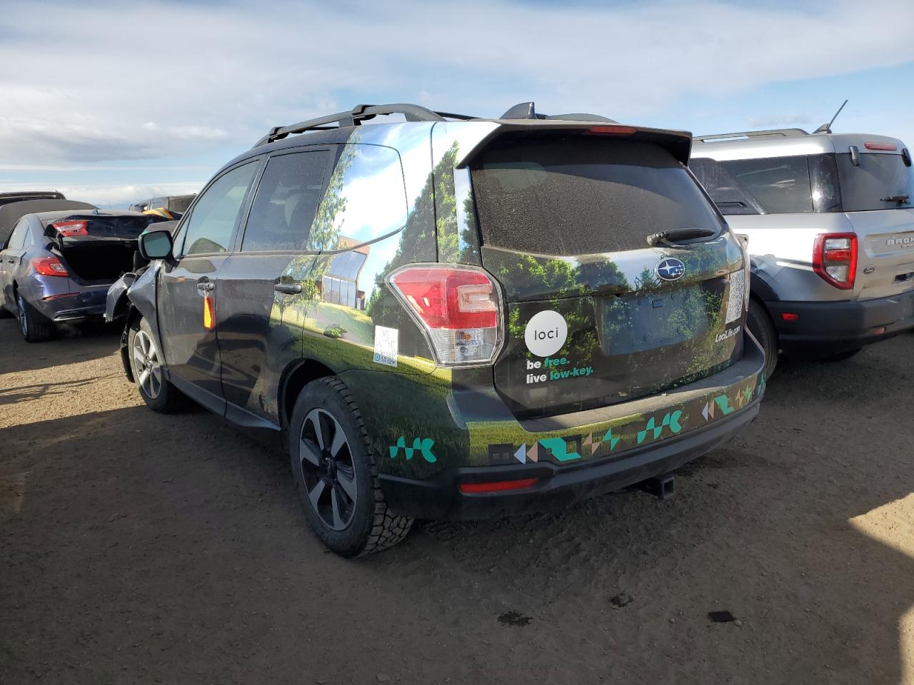 2017 Subaru Forester VIN JF2SJAGC2HH444572 Copart auction photo, front end damage thumbnail 2