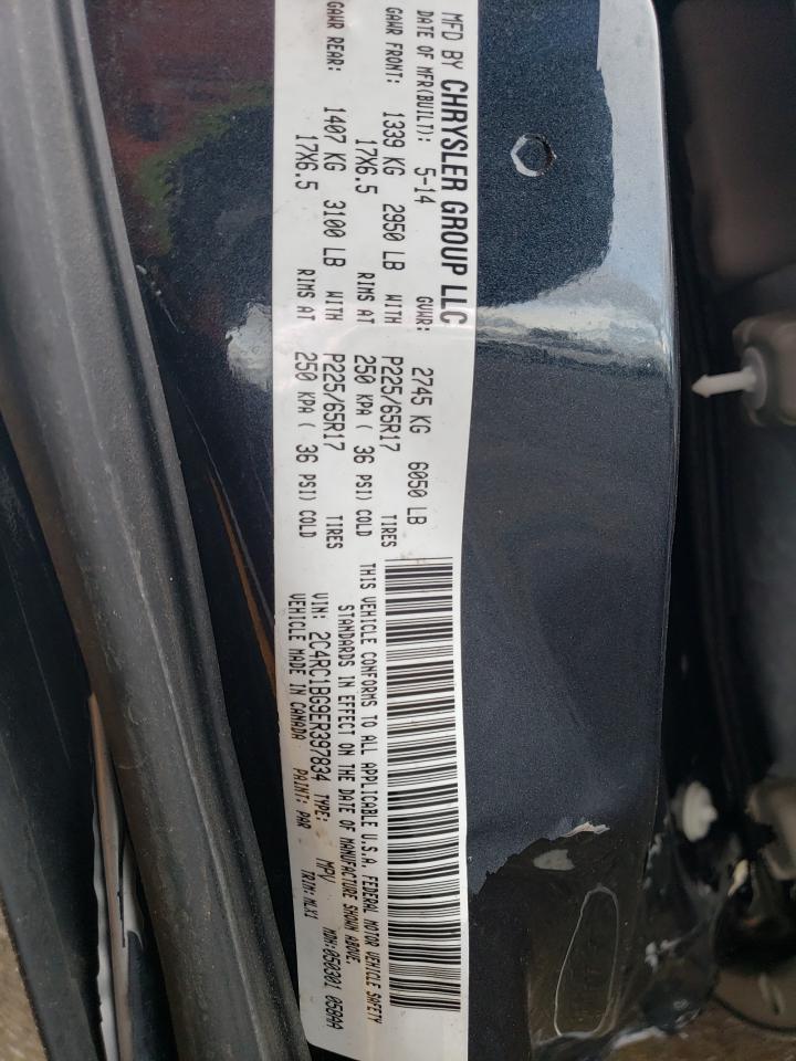 2014 Chrysler Town & Country VIN 2C4RC1BG9ER397834 Copart auction photo, side damage thumbnail 13