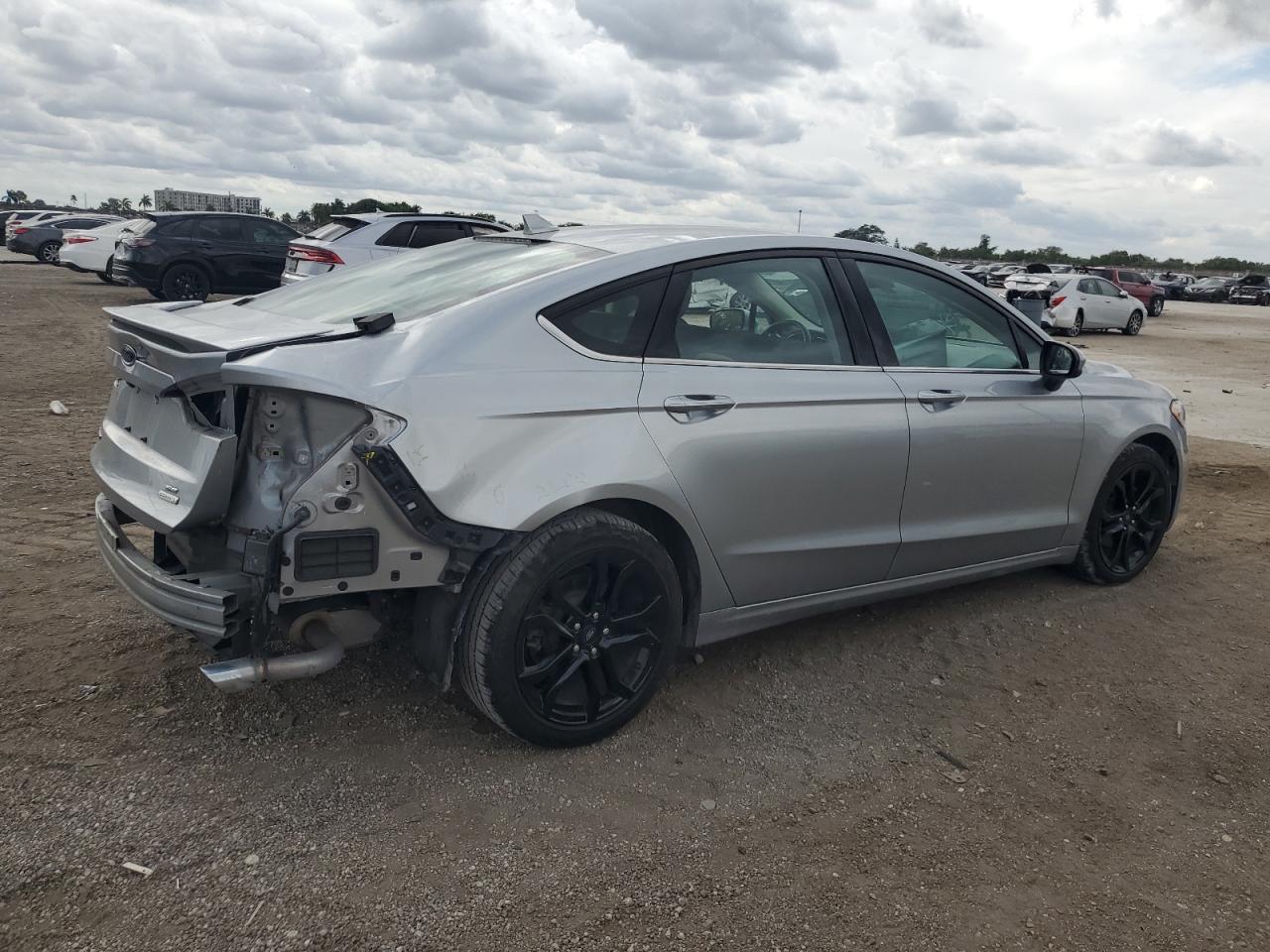 2020 Ford Fusion VIN 3FA6P0HD6LR103981 Copart auction photo, rear end damage thumbnail 3